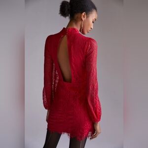 Maeve Anthropologie Open-Back Lace Dress